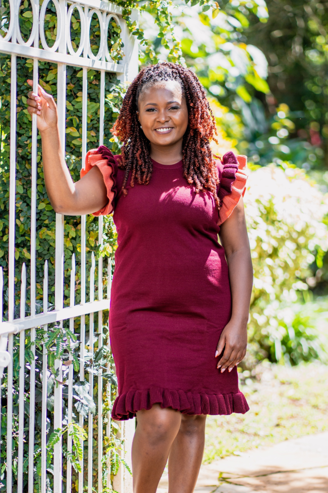 Dress (Maroon) - Image 3