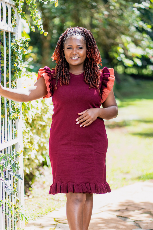 Dress (Maroon) - Image 2