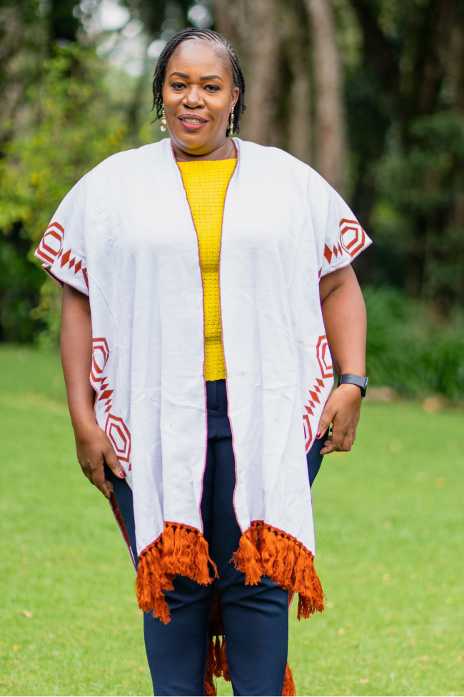 Stari Poncho (Orange-White) - Image 3